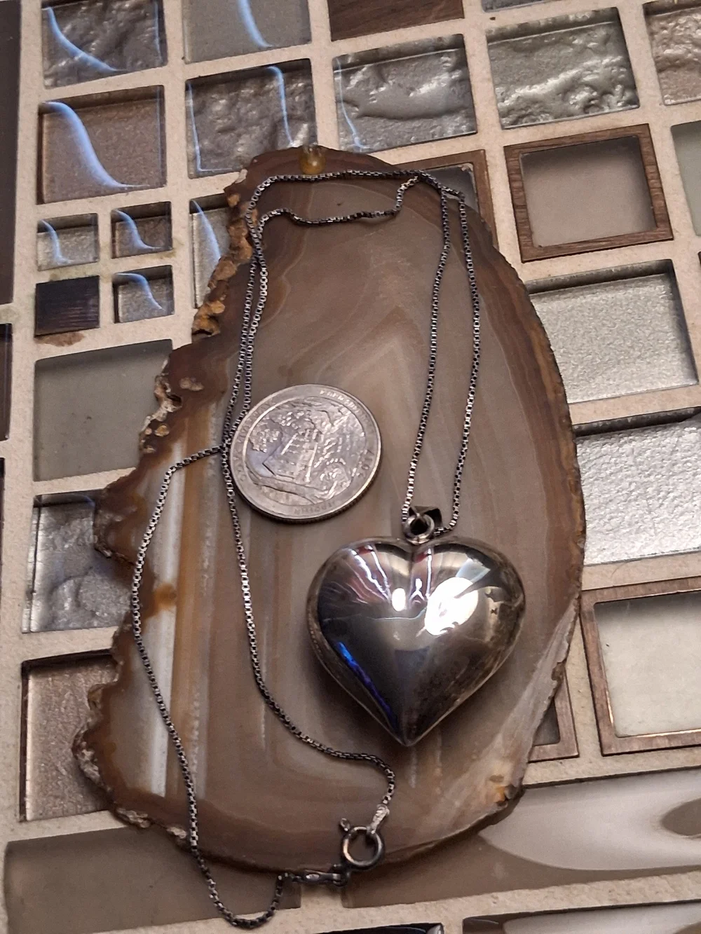 Heart Necklace in Polished Silver - Timeless Pendant